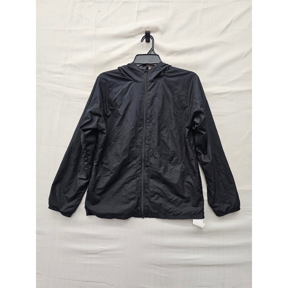 All In Motion Boys Windbreaker Jacket Black Polyester Athletic Size XL